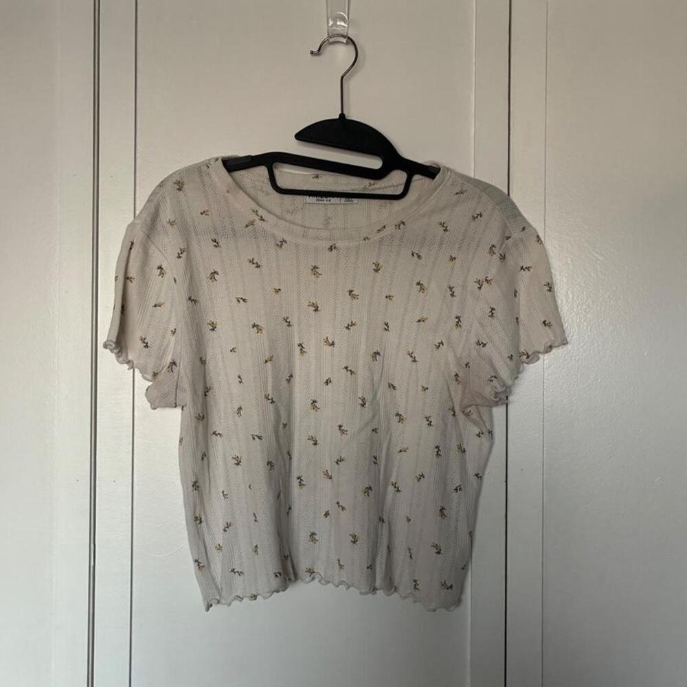 Arizona white crop top with